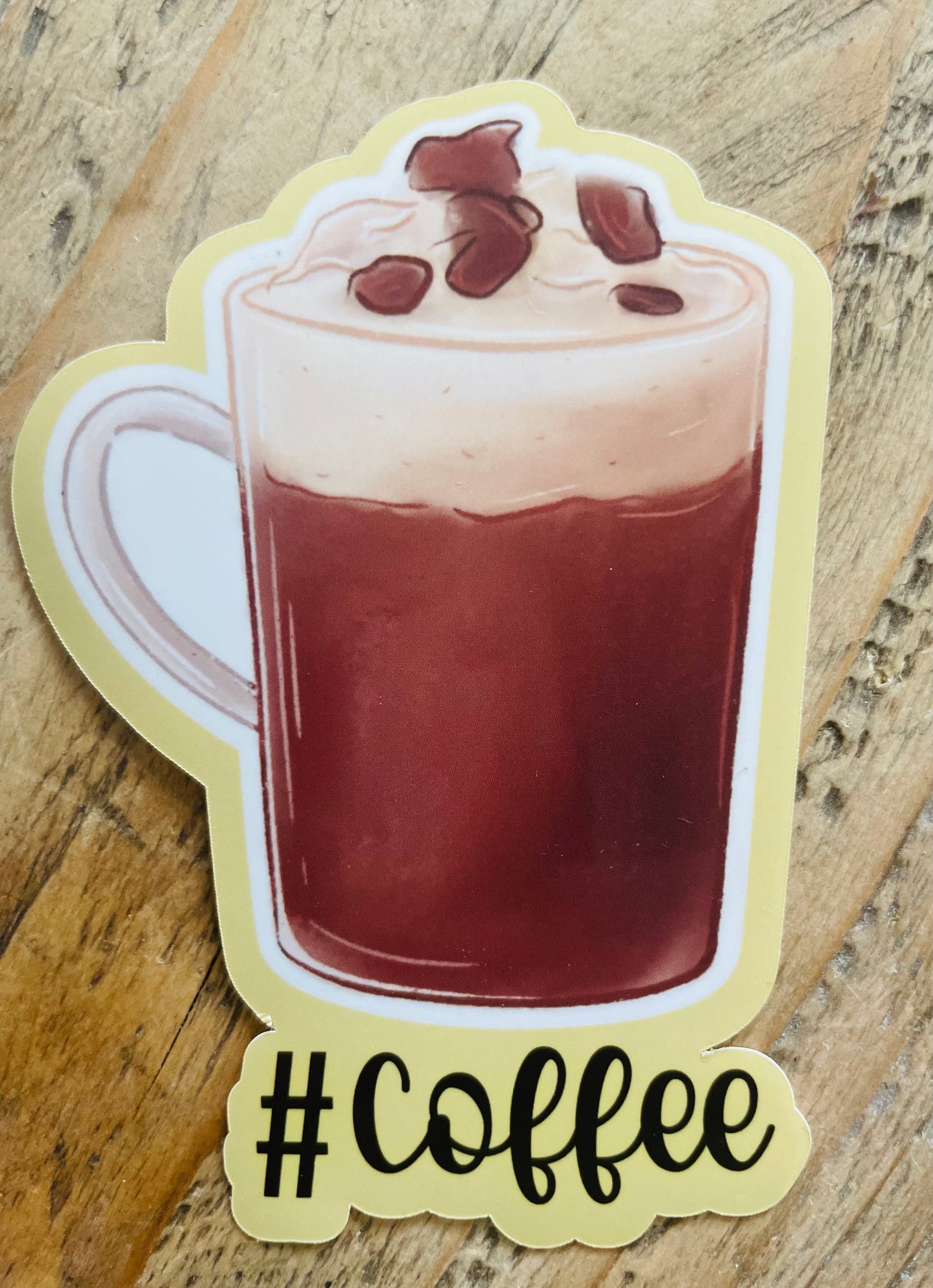 #Coffee Sticker – Coffee Glass Design