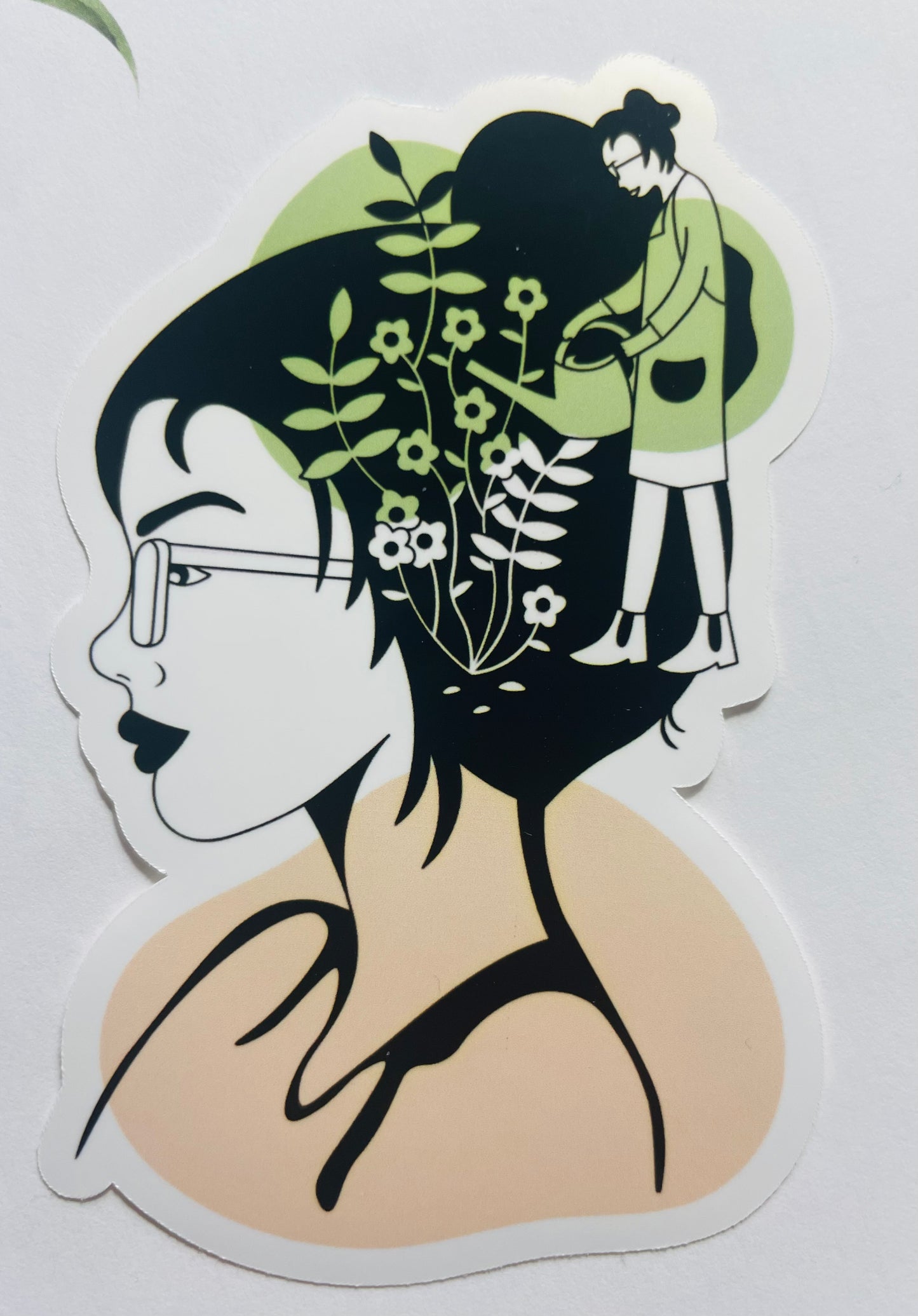Nurture Your Growth Sticker – Asian Silhouette Design