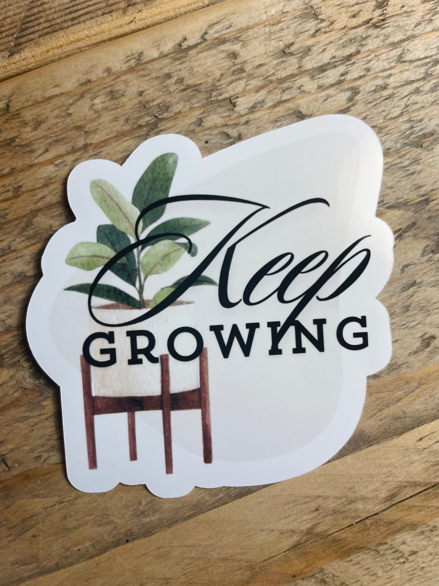 Keep Growing Sticker – Boho Houseplant Design