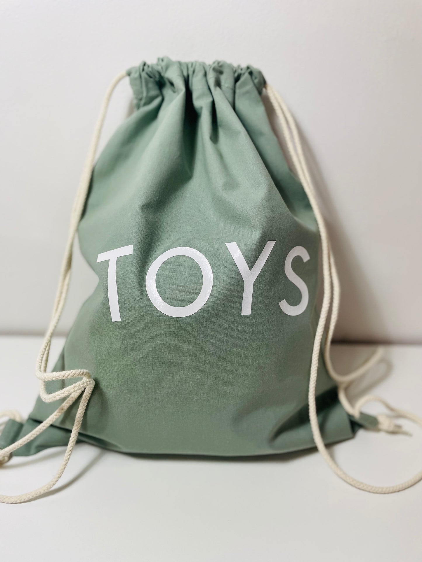 My Toys Bag | Dusky Green Drawstring Toy Bag