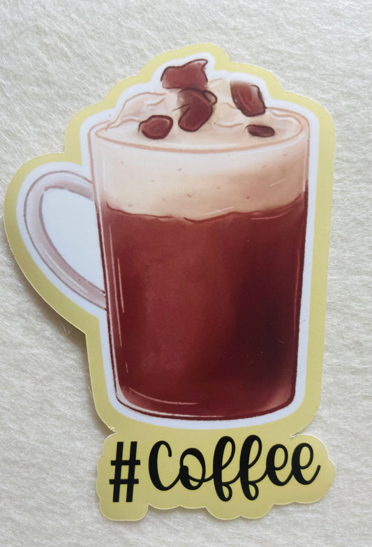 #Coffee Sticker – Coffee Glass Design