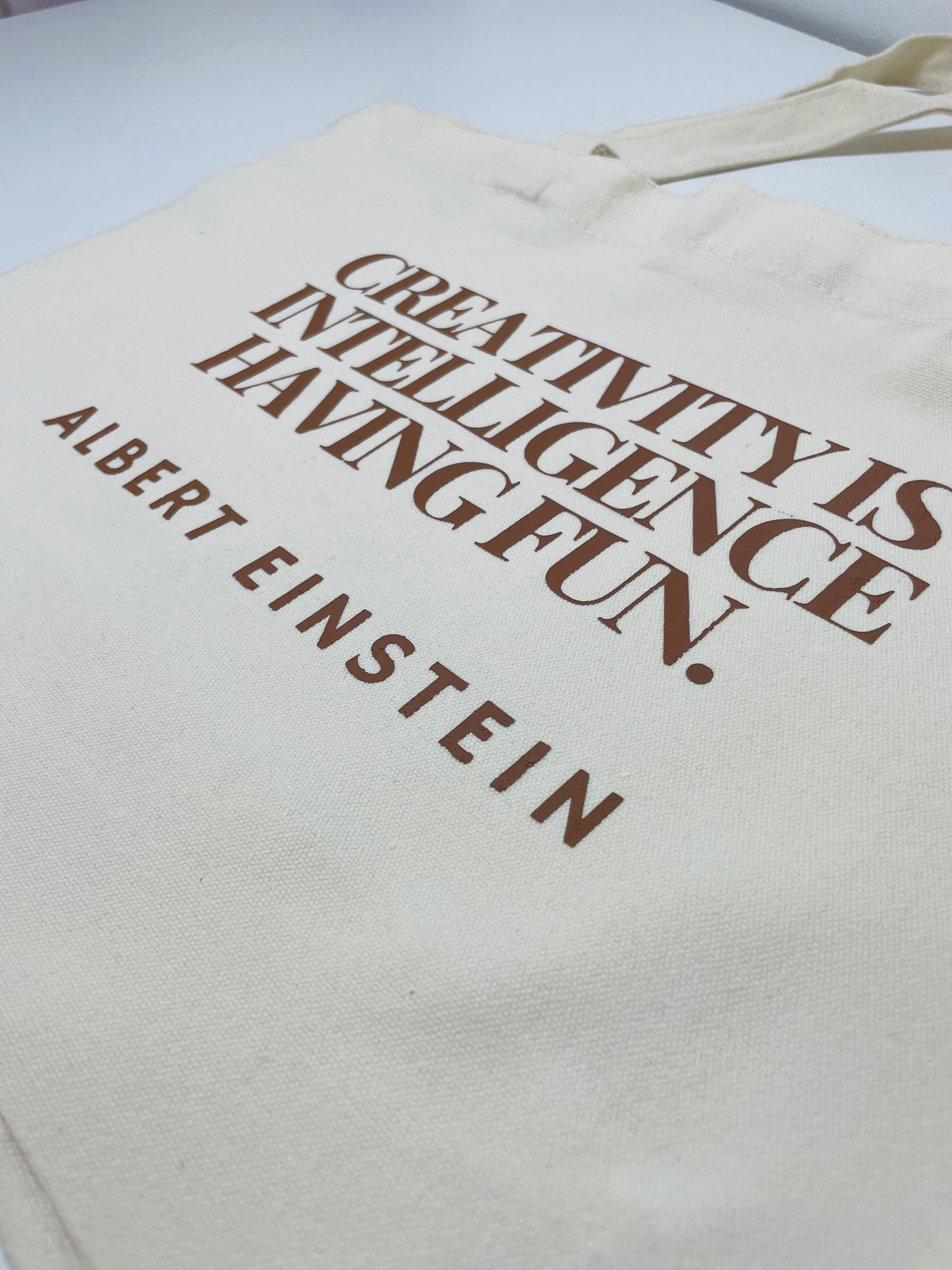'Creativity is Intelligence having fun' Empowerment Tote Bag | Albert Einstein