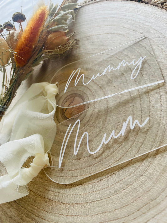 Mum / Mummy Acrylic Gift Tag