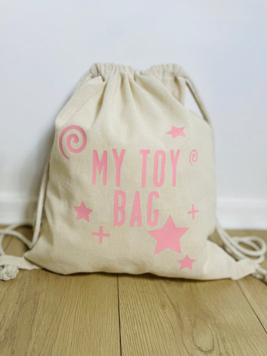 My Toy Bag - Pink Drawstring Toy Bag