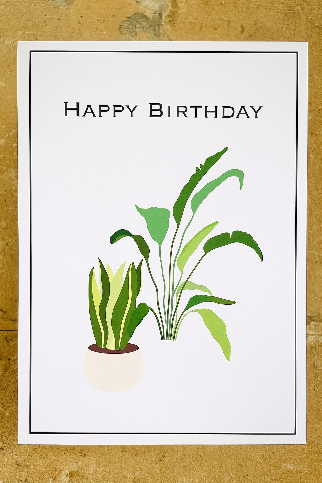 Happy Birthday Houseplants Greeting Card